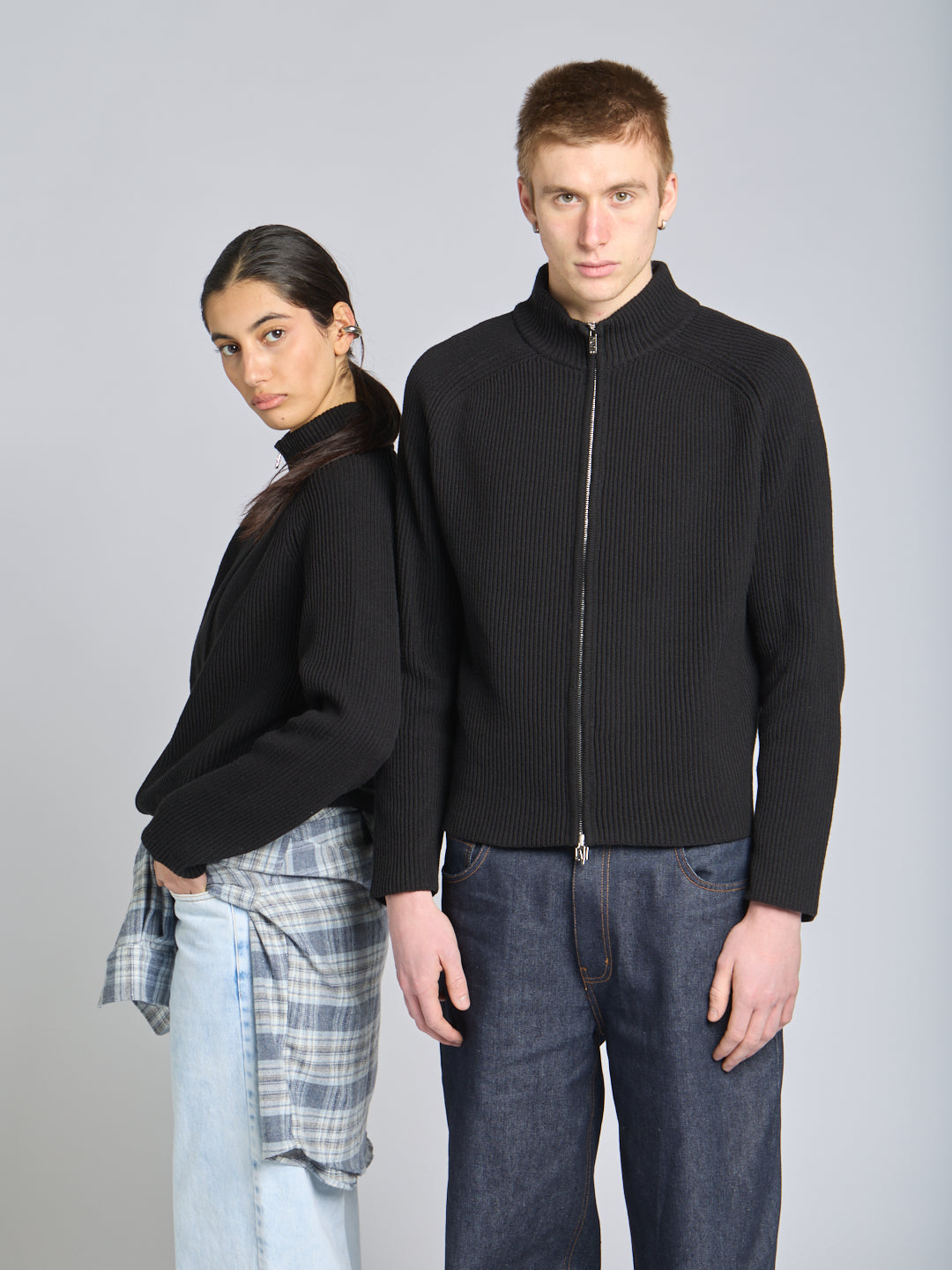 FULL ZIP COTTON SWEATER