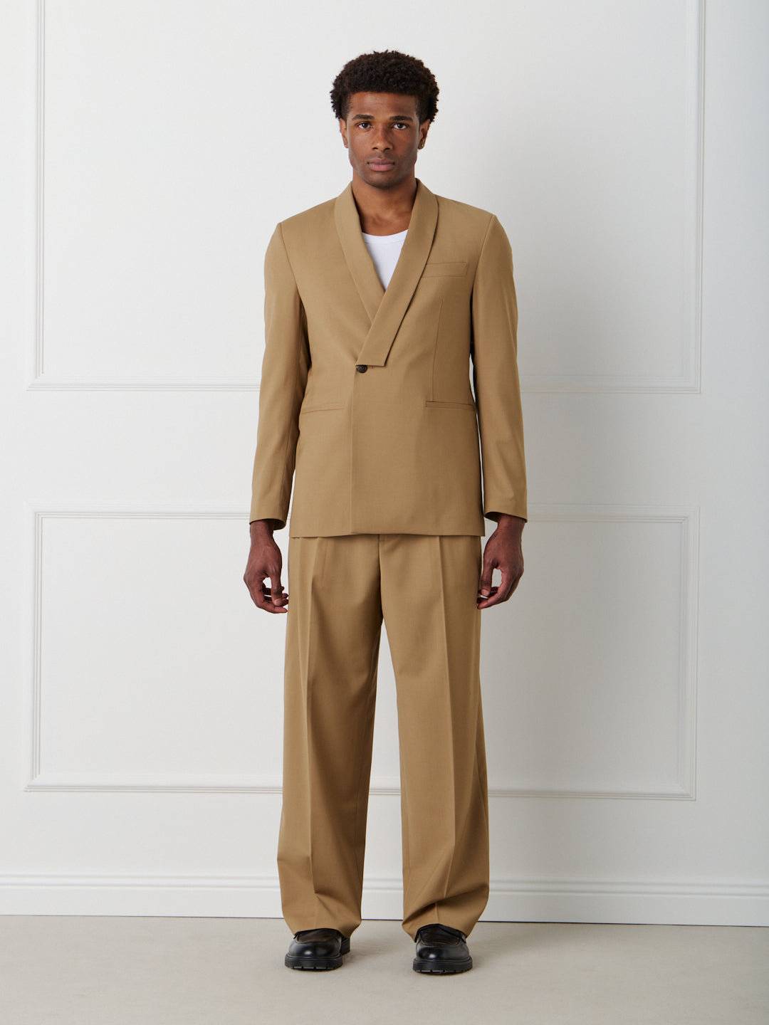 WIDE LEG TAILORED PINCE PANTS