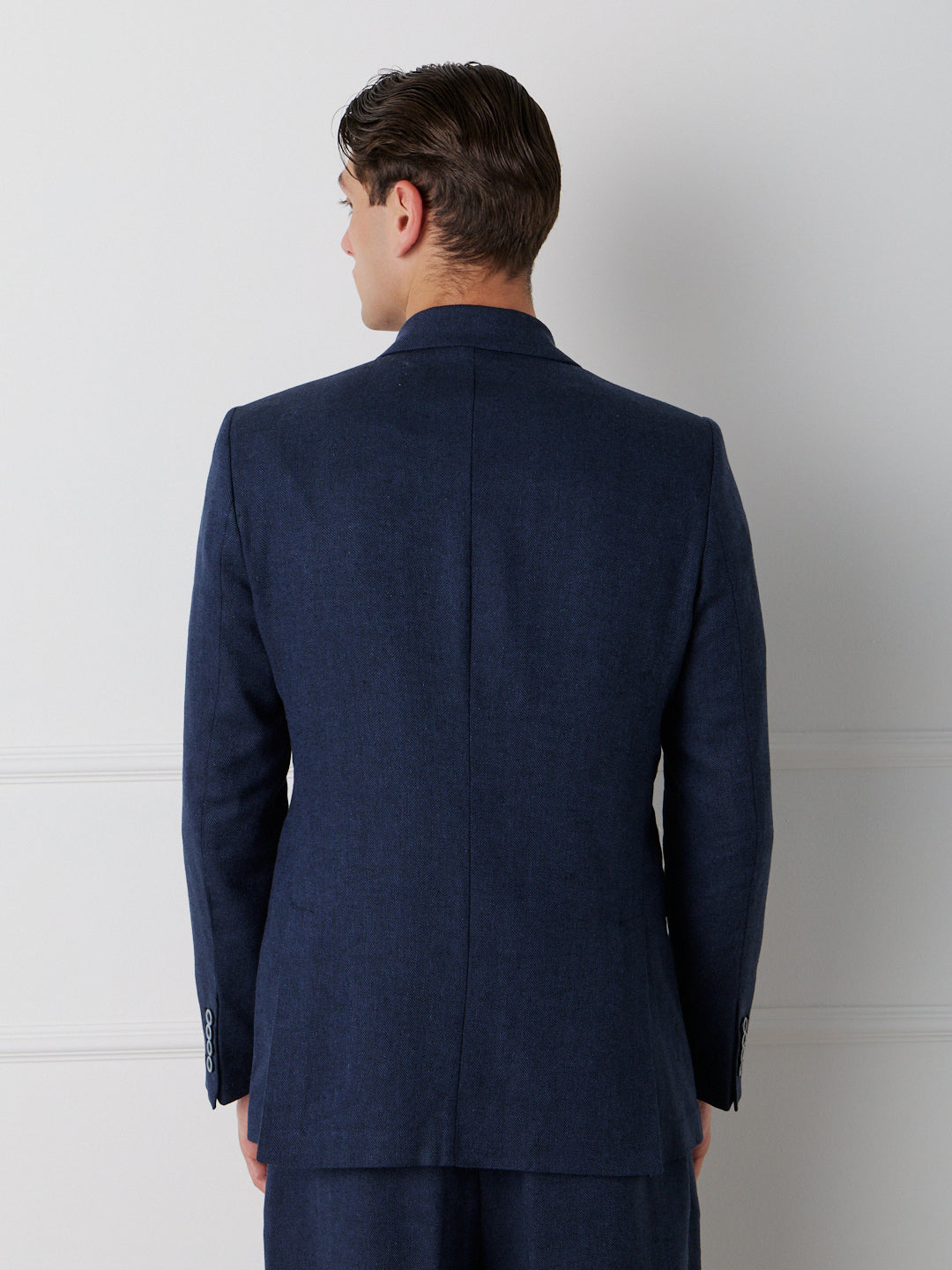 LINEN COTTON DOUBLE BREASTED JACKET