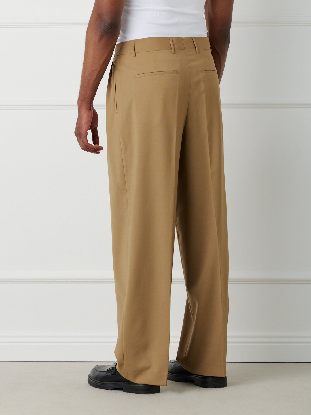 WIDE LEG TAILORED PINCE PANTS