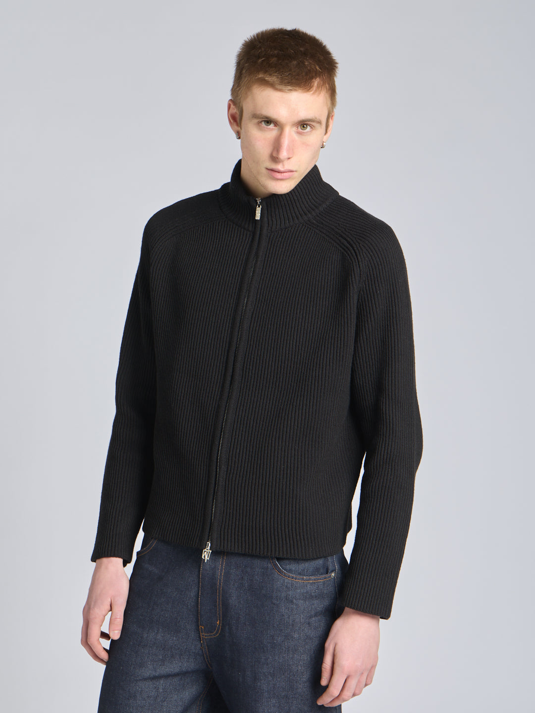 FULL ZIP COTTON SWEATER