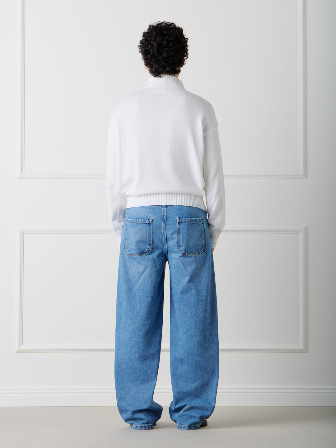 COTTON HALF ZIP SWEATER