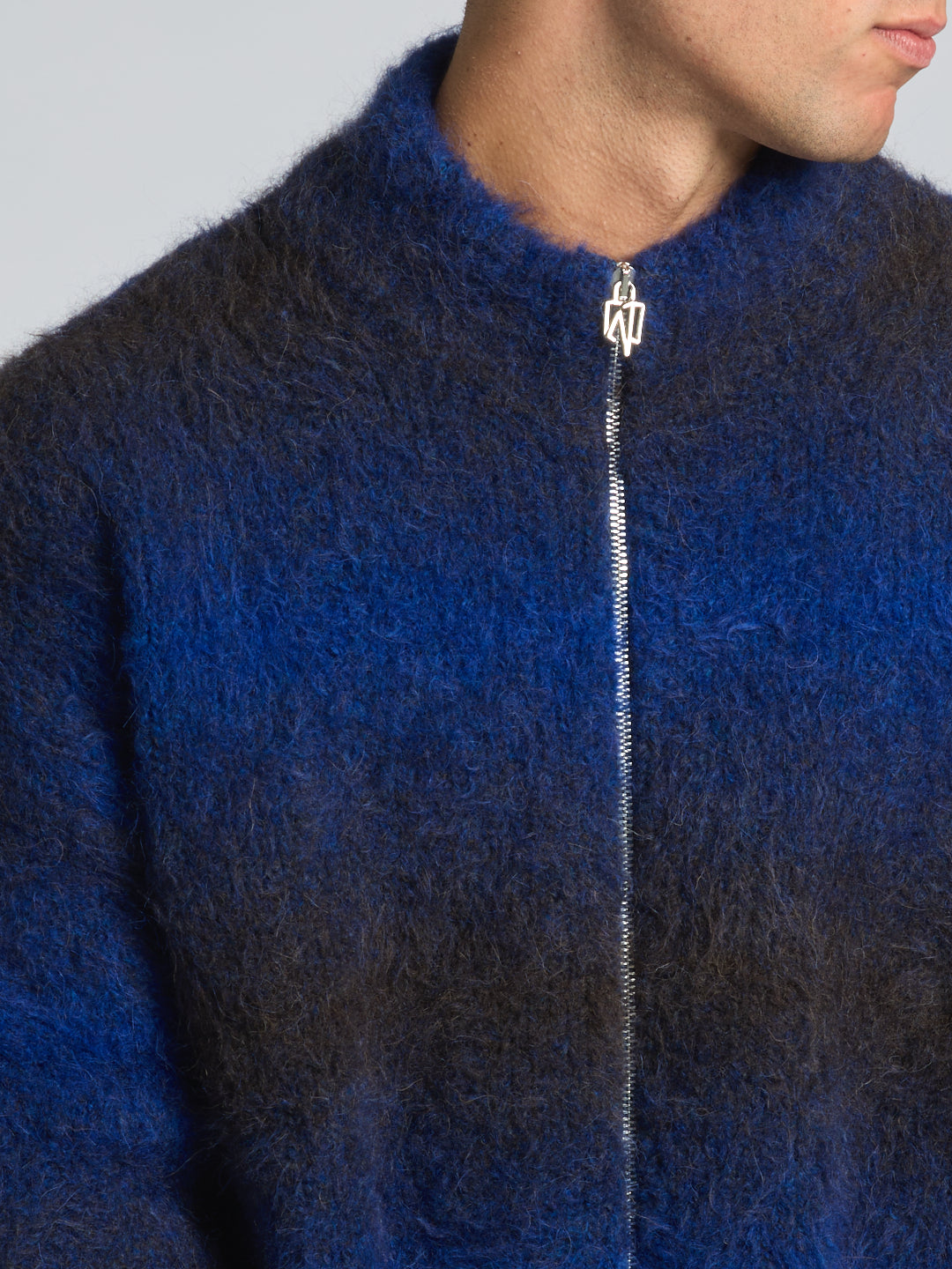 ZIP ALPACA SWEATER