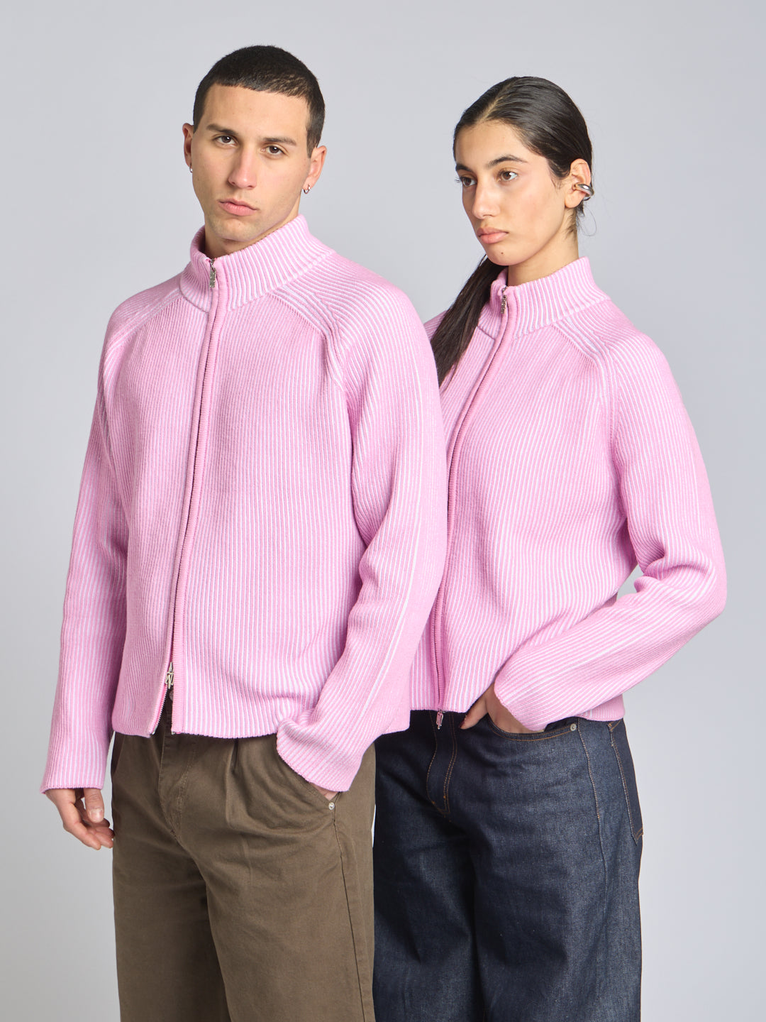 FULL ZIP COTTON SWEATER