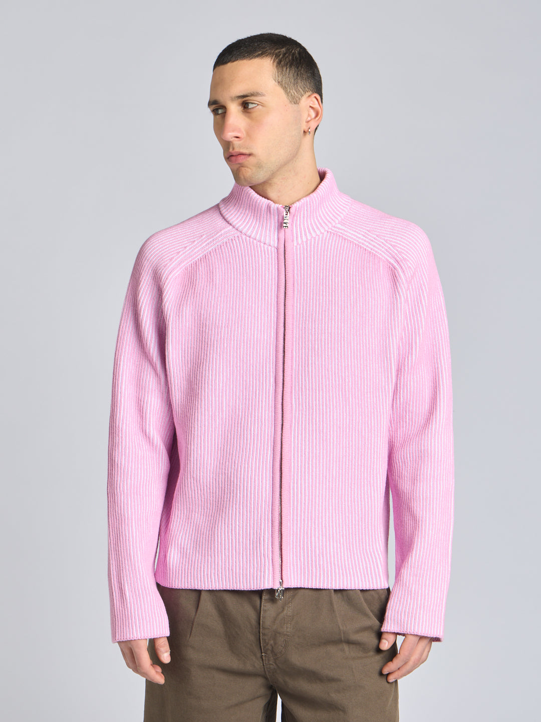 FULL ZIP COTTON SWEATER