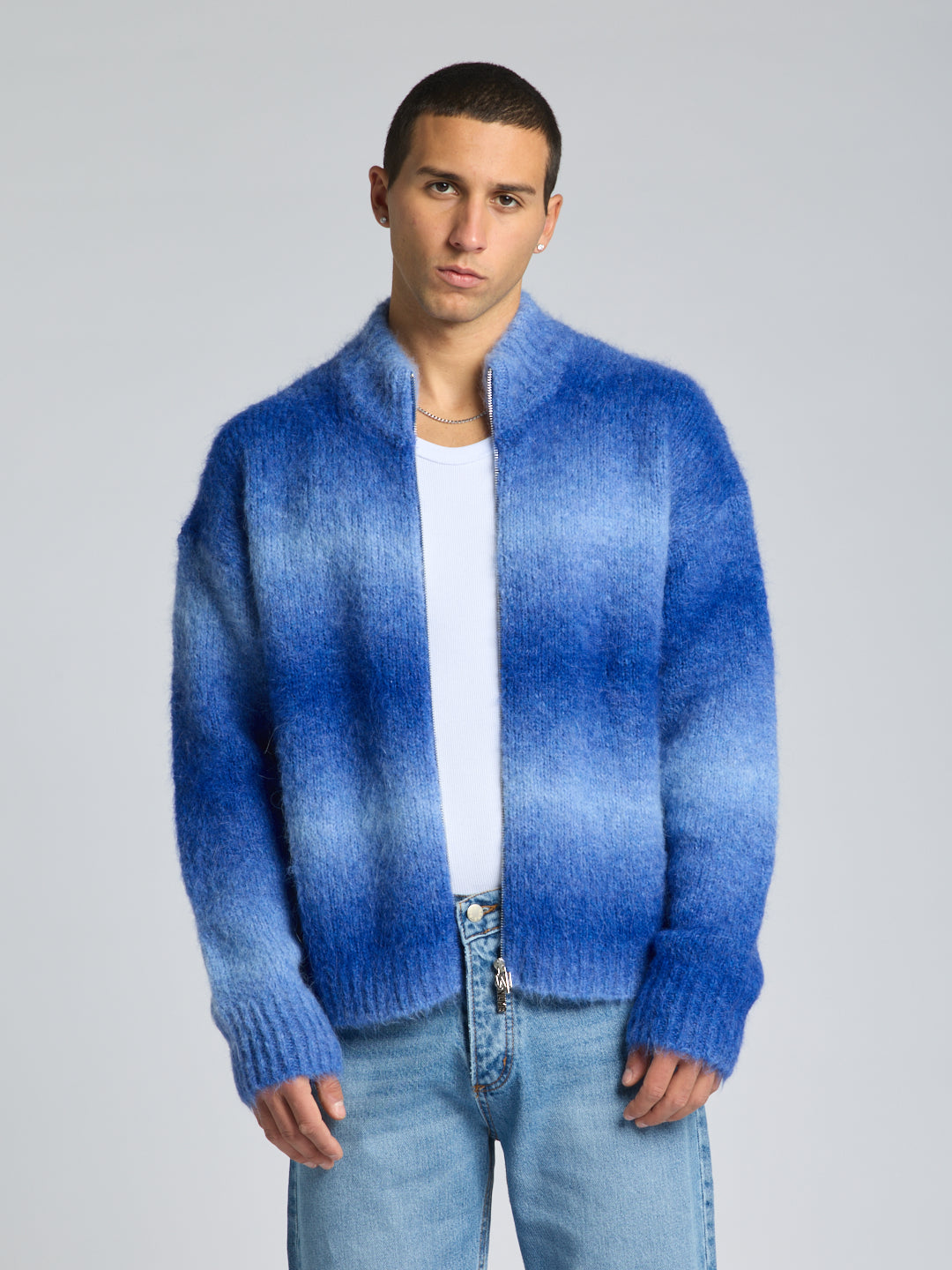 ZIP ALPACA SWEATER