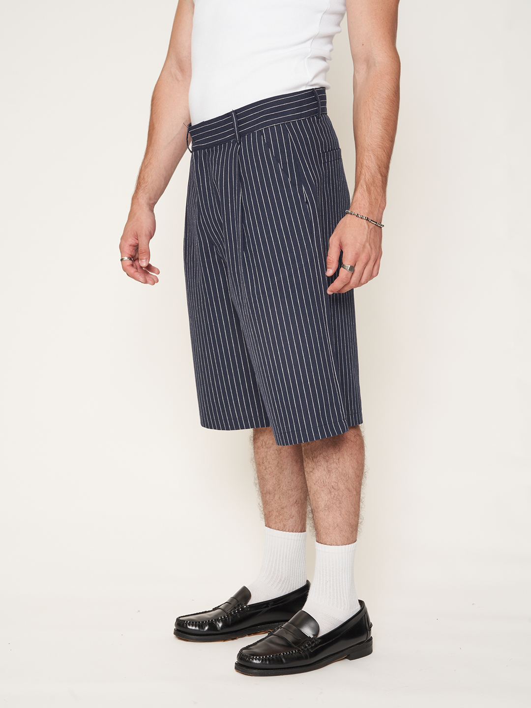 COTTON STRIPES JORTS