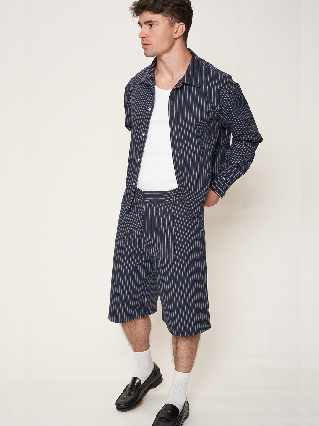 COTTON STRIPES JORTS
