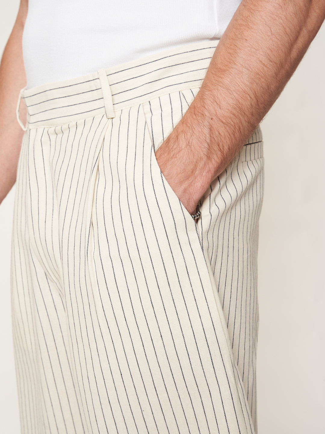 COTTON STRIPES JORTS