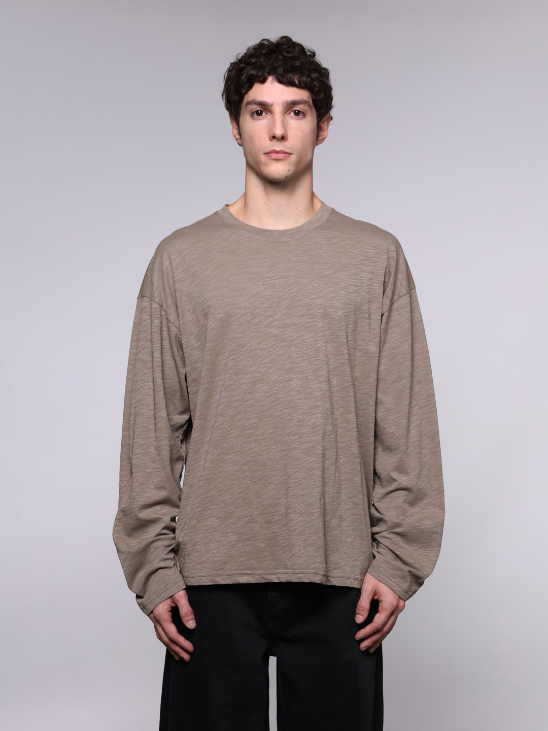 TEXTURED COTTON LONGSLEEVE