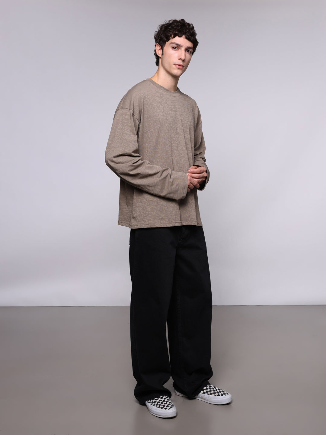TEXTURED COTTON LONGSLEEVE