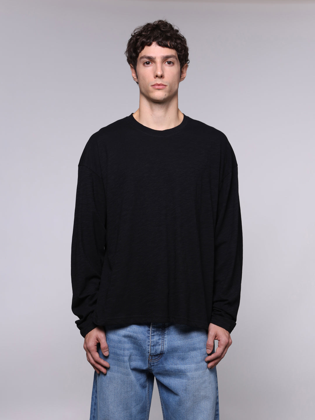 TEXTURED COTTON LONGSLEEVE
