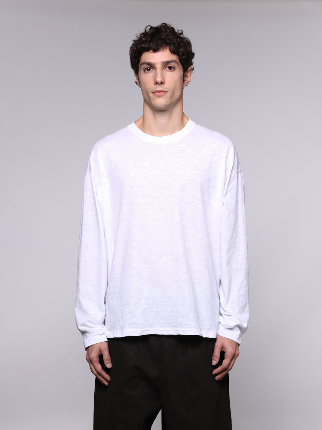 TEXTURED COTTON LONGSLEEVE