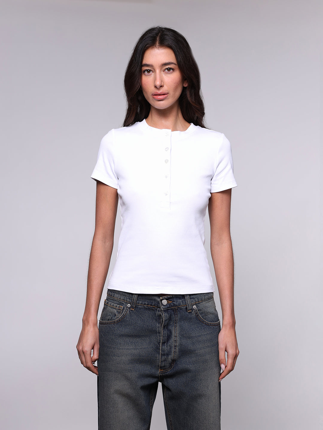 WOMEN'S RIBBED SERAFINO T-SHIRT