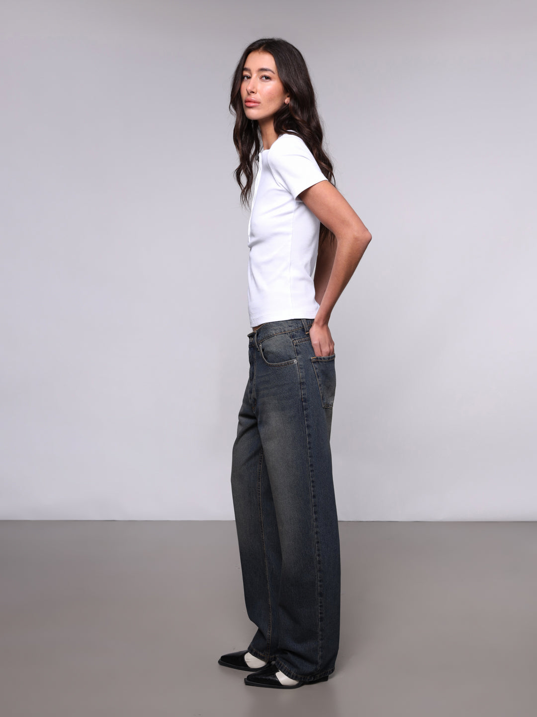 WOMEN'S RIBBED SERAFINO T-SHIRT