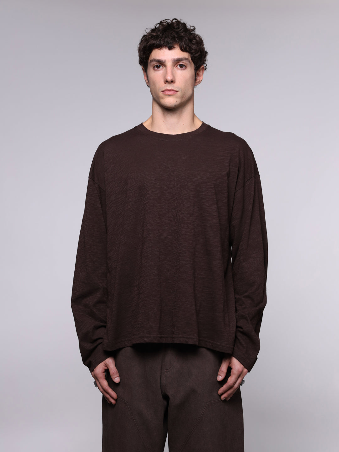 TEXTURED COTTON LONGSLEEVE