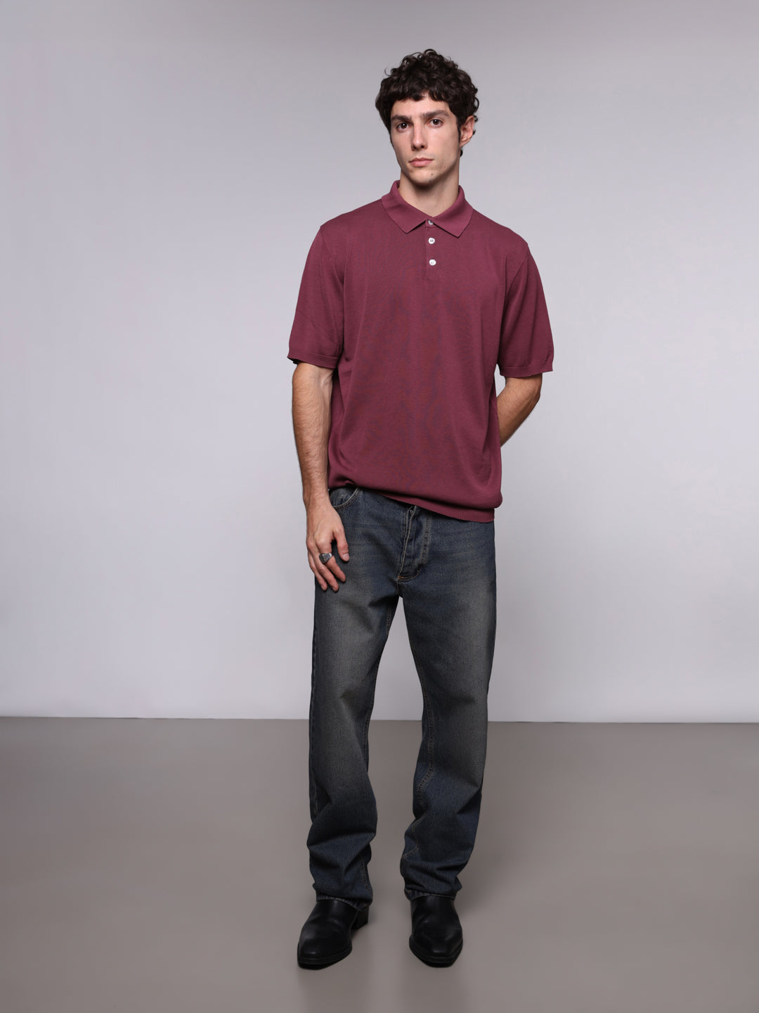 KNITTED ULTRAFINE COTTON POLO