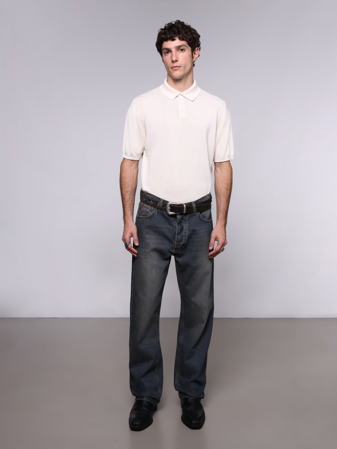 KNITTED ULTRAFINE COTTON POLO