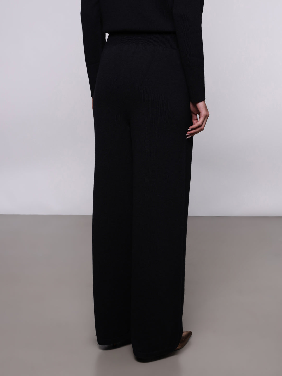 WOMEN'S WOOL KNIT PALAZZO PANTS