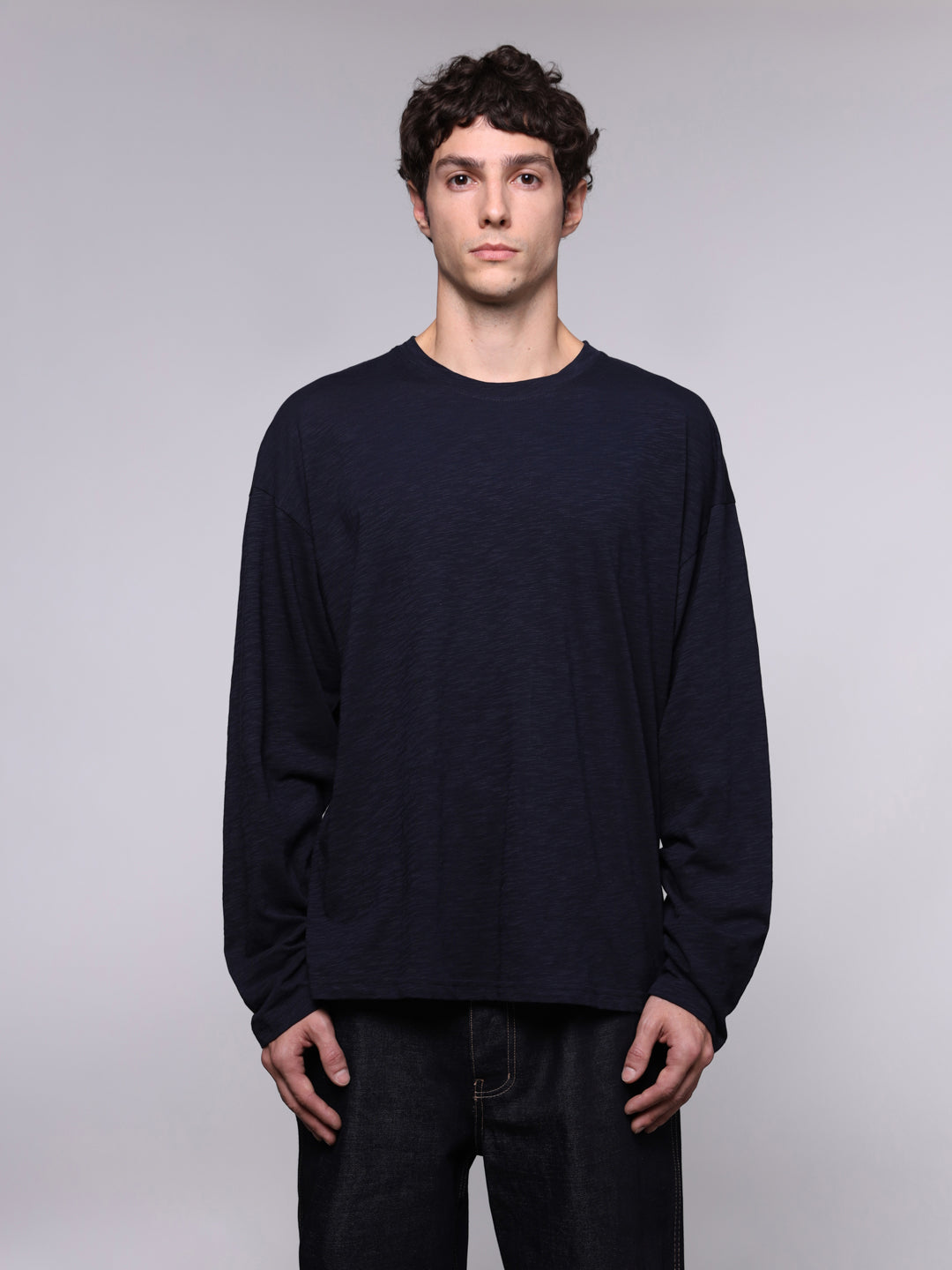 TEXTURED COTTON LONGSLEEVE